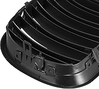 Vista 7 de X AUTOHAUX Par de coche parrilla delantera negro mate ABS plástico capó riñón rejilla para BMW X5 X6 E70 E71 2007-2013 4 puertas