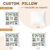 Vista 7 de Almohada personalizada con imagen y texto, incluye inserto, almohada de fotos personalizada de doble cara 5 tamaños y 10 colores opcionales