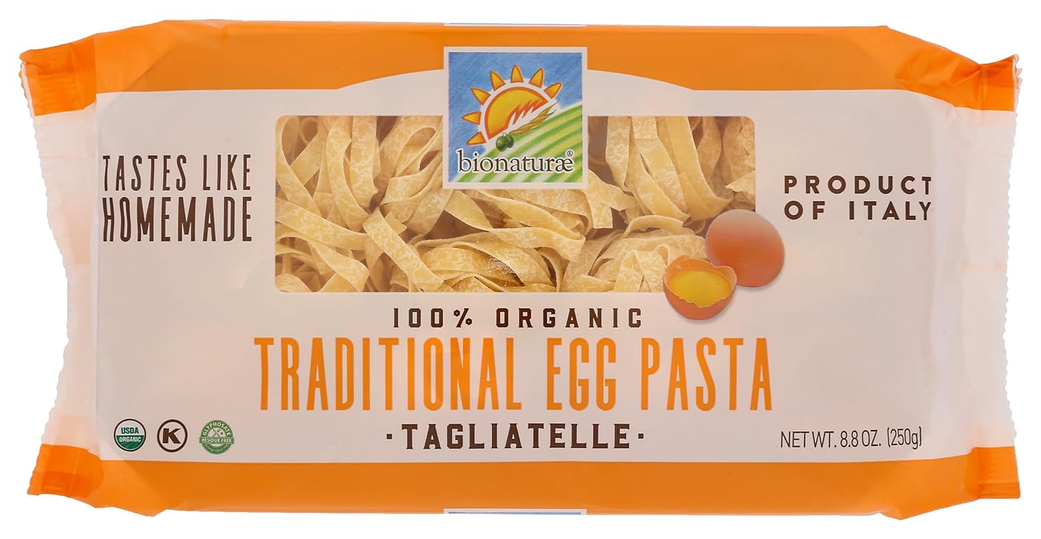 Bionaturae Egg Pasta, Tagliatelle, 8.8 Ounce Grocery