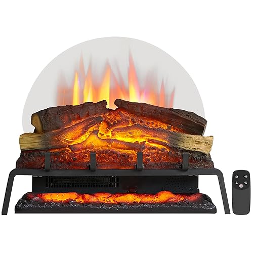 LegendFlame 25" W Free Standing Electric Fireplace Log Set (EF484),