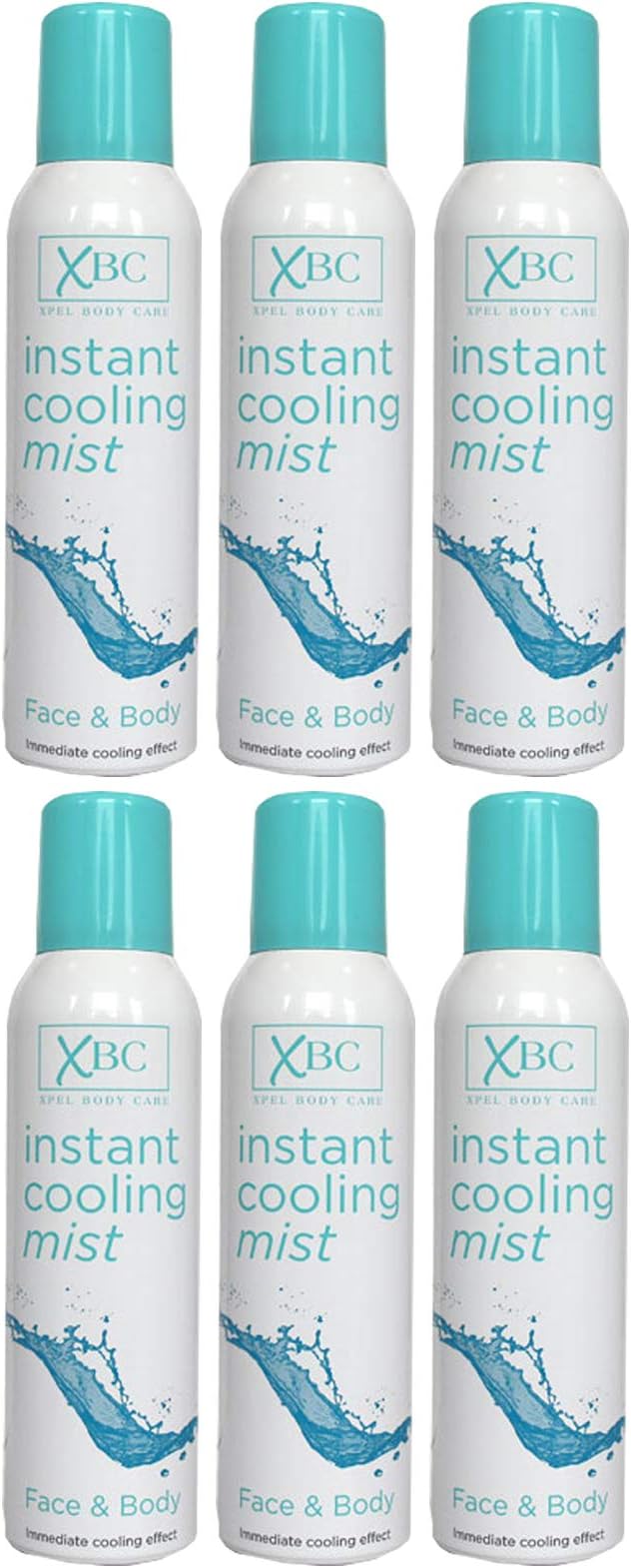 6 x XBC INSTANT Cooling Face And Body Mist 150ml