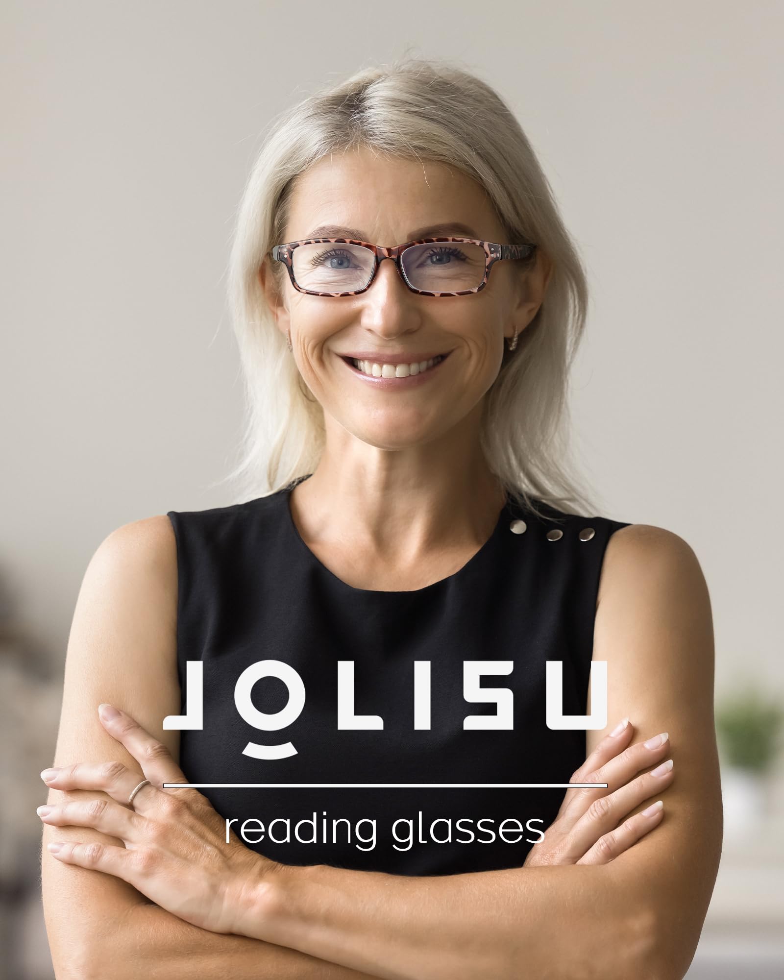 JOLISU Reading Glasses for Women Men - 5 Pack Ladies Stylish Readers Computer Eyeglasses W/Spring Hinge - Blue Light Blocking Glasses Anti Eyestrain 1.25 Product Image 6