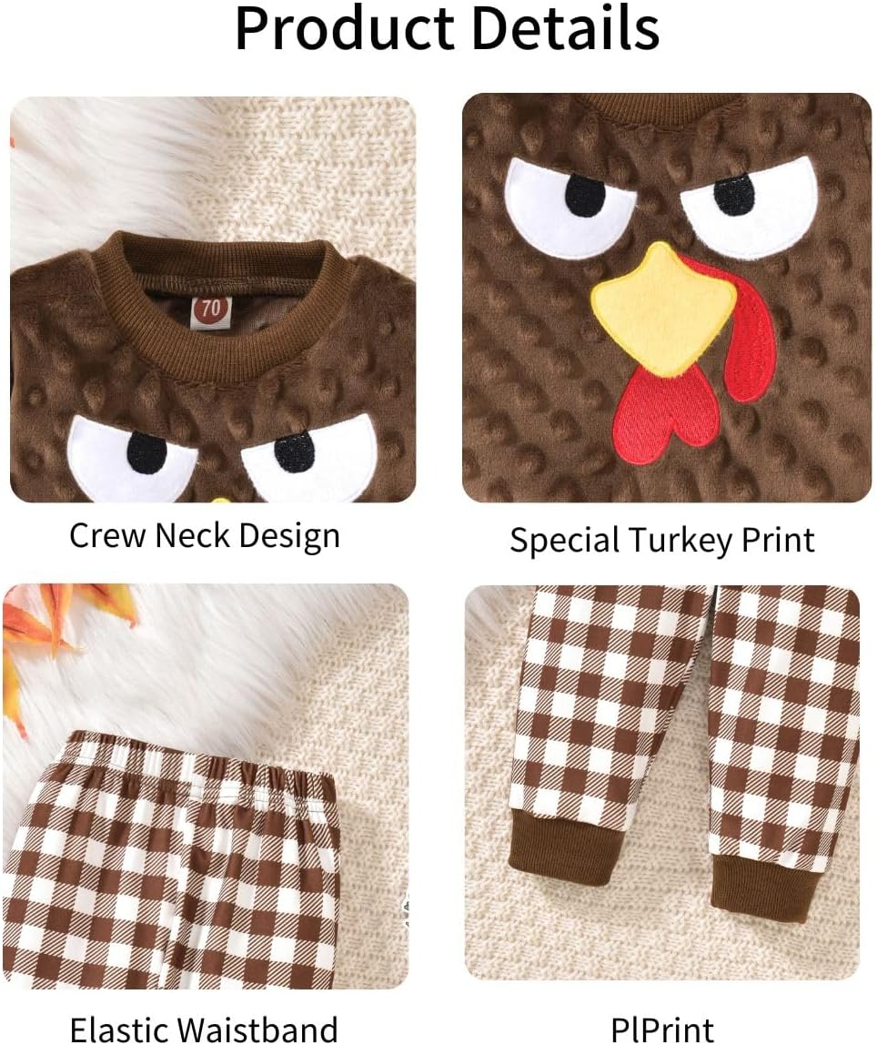 HIHA Baby Toddler Boys Thanksgiving Clothes