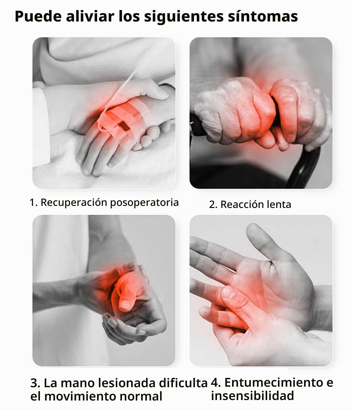 Guantes robóticos para rehabilitación de manos, ayudas para ejercitar las manos, órtesis para dedos, para pacientes con parálisis cerebral, artritis, accidente cerebrova(Size:xl,Color:Mano derecha)