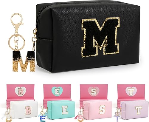 Miniatura 73 de Regalos de cumpleaños para mujeres y ella, bonita bolsa de maquillaje de viaje, bolsas de cosméticos de gran capacidad para mujeres, bolsa de Rosa