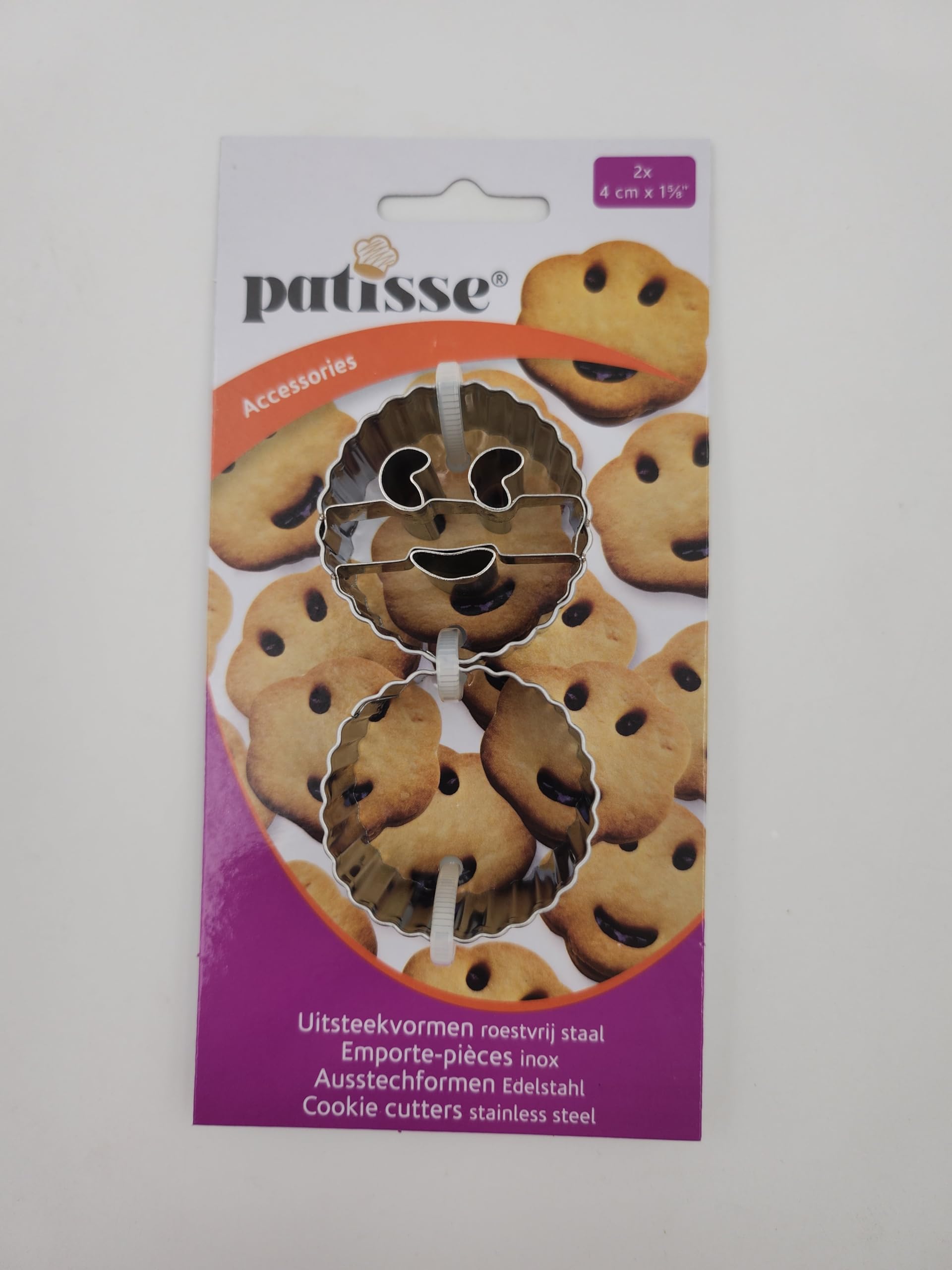 ScrapCooking Smile-Keks Ausstecher – 2-teilig, Edelstahl, Mit Rezept