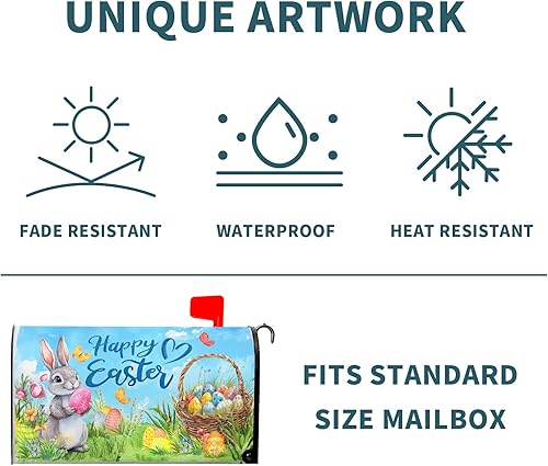 Miniatura 23 de Winter Cardinal Birds - Funda magnética para buzón, tamaño estándar de 25.5 x 21 pulgadas, diseño de pájaros rojos navideños para buzón