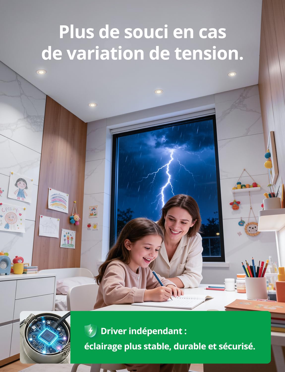 Bojim Spot LED Encastrable Nickel Classe Énergétique B IP44 Salle de Bain