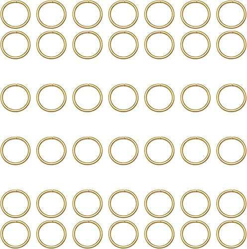 400Pcs Anillo de salto abierto de 7mm en oro, utilizado para llavero, fabricación de joyas, mantenimiento de collares y decoración de pendientes