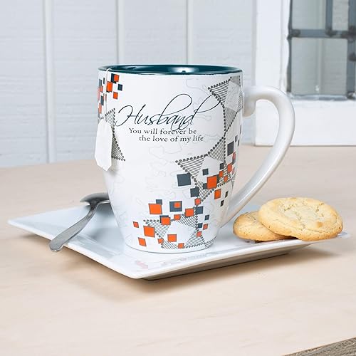 Miniatura 6 de Pavilion - Husband - Taza de café verde azulado y naranja de 20 onzas