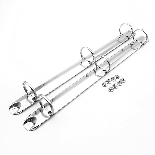 Miniatura 36 de Juego de 2 cuadernos de metal de tamaño carta estándar de 3 anillas, kit de reemplazo de mecanismo de 3 anillas, 3 anillos tóricos, peines de hojas