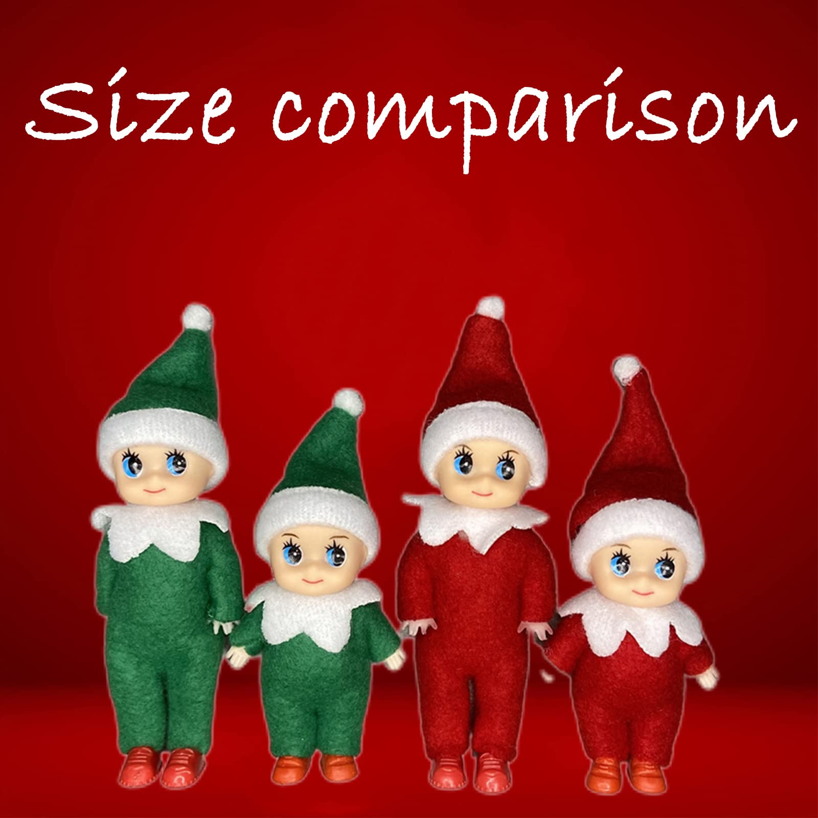 2pcs Christmas Elf Baby Twins Little Christmas Elves Christmas Tradition Mini Elf Baby Doll Christmas Accessory Tiny Elf Dolls for Boys&Girls Xmas Gift Advent Calendar Stocking Stuffers - Image 3