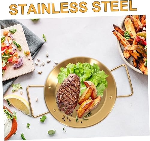 Miniatura 6 de OUNONA Tapa de olla para sartén de acero inoxidable, sartén binaural, antiadherente, construcción resistente, ahorra energía, perfecta para pasta y