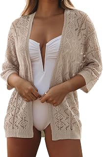 SHEWIN Women Summer Crochet Sweater Beach Swisuit Coverup | Cover Ups, Open Front, Trendy, Fashion, 2026