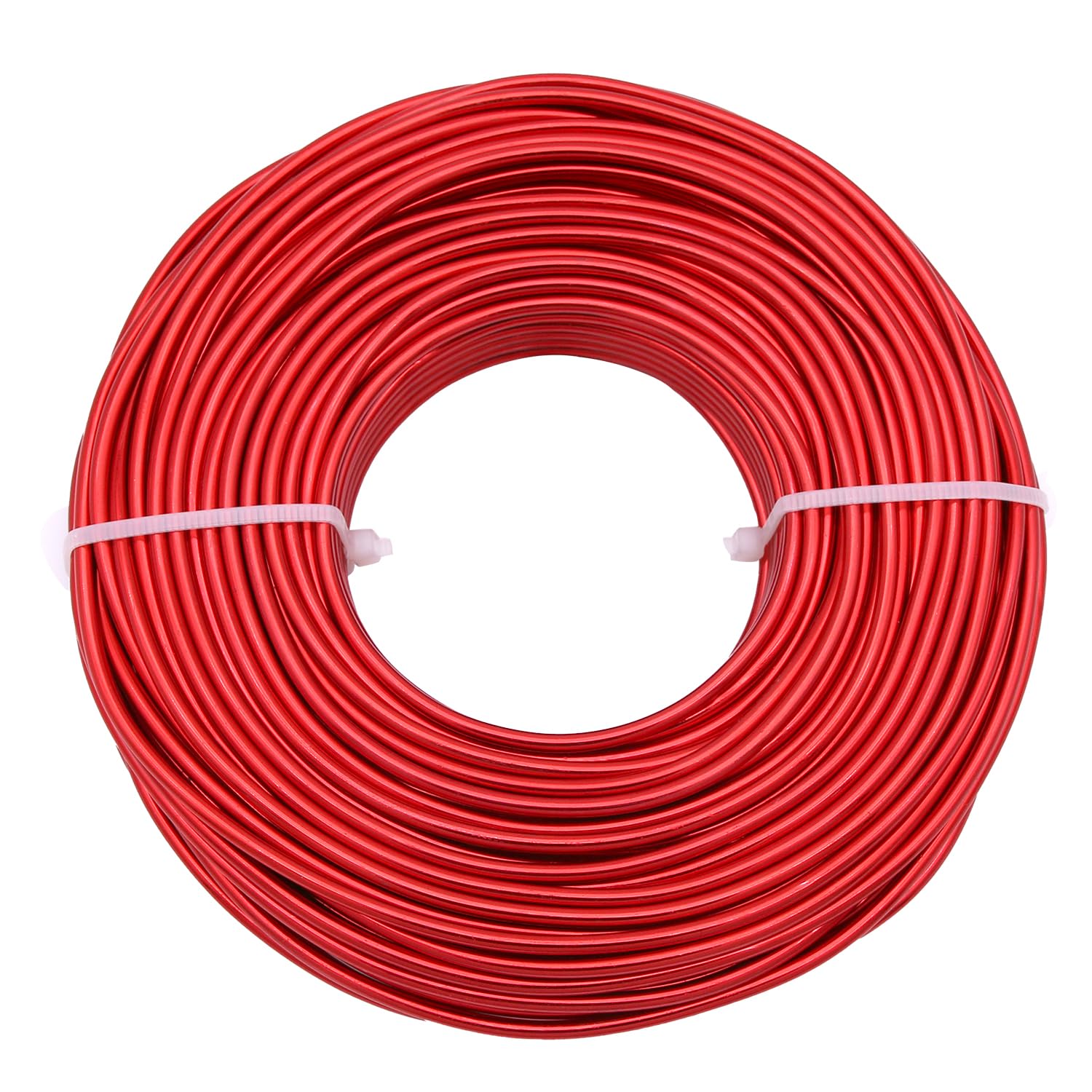 Uxney Schmuckdraht,0,8mm Dicke Aluminium Basteldraht, Schmuckherstellungsdraht, Metalldraht für Bastelarbeiten, Aluminiumdraht, Draht, DIY, Metallhandwerk, Kunstdrähte (Rot, 30Meter)