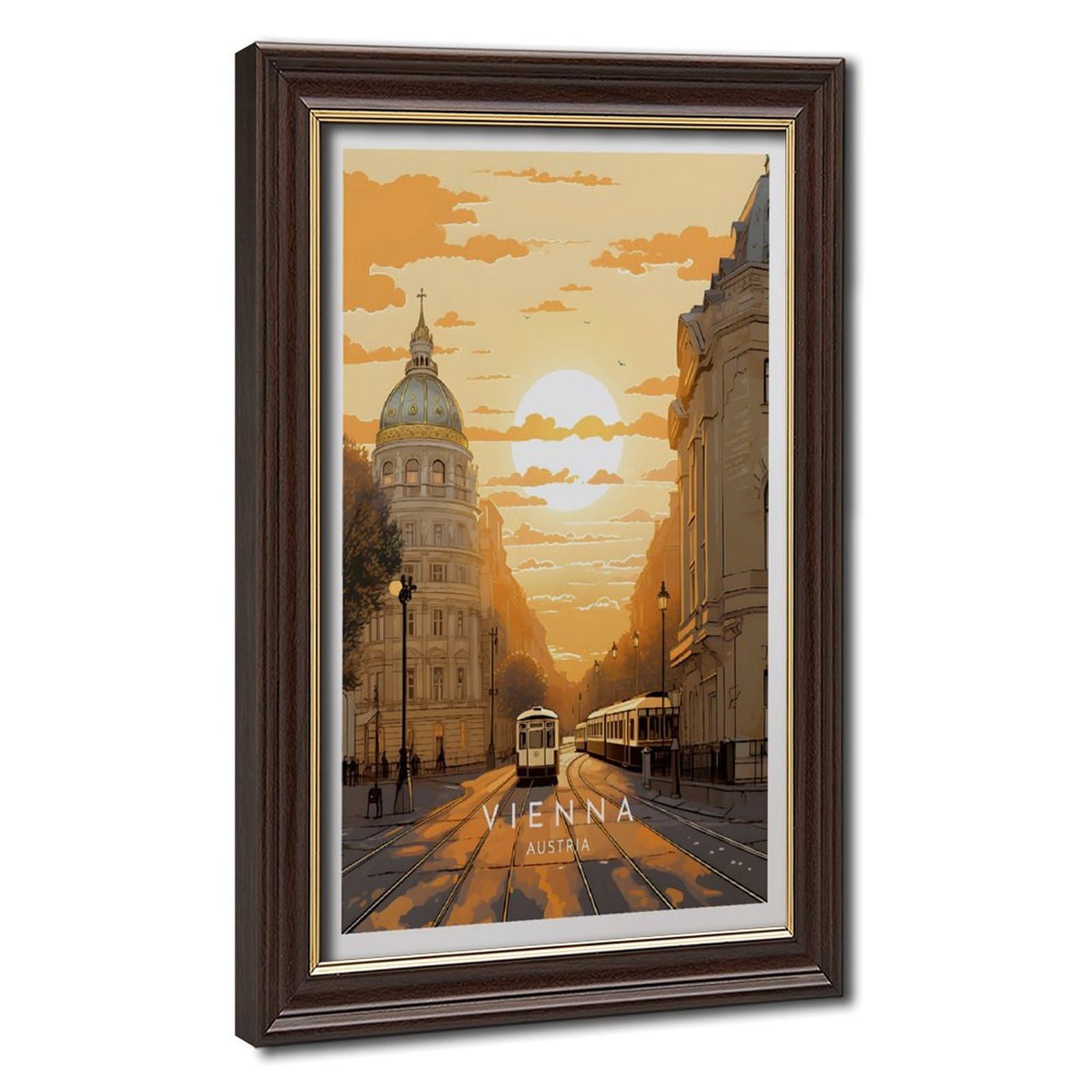 Pyberon Austria, Vienna Art Poster Canvas Poster Bedroom Decor Landscape Office Room Decor Gift 12" L X 18" W