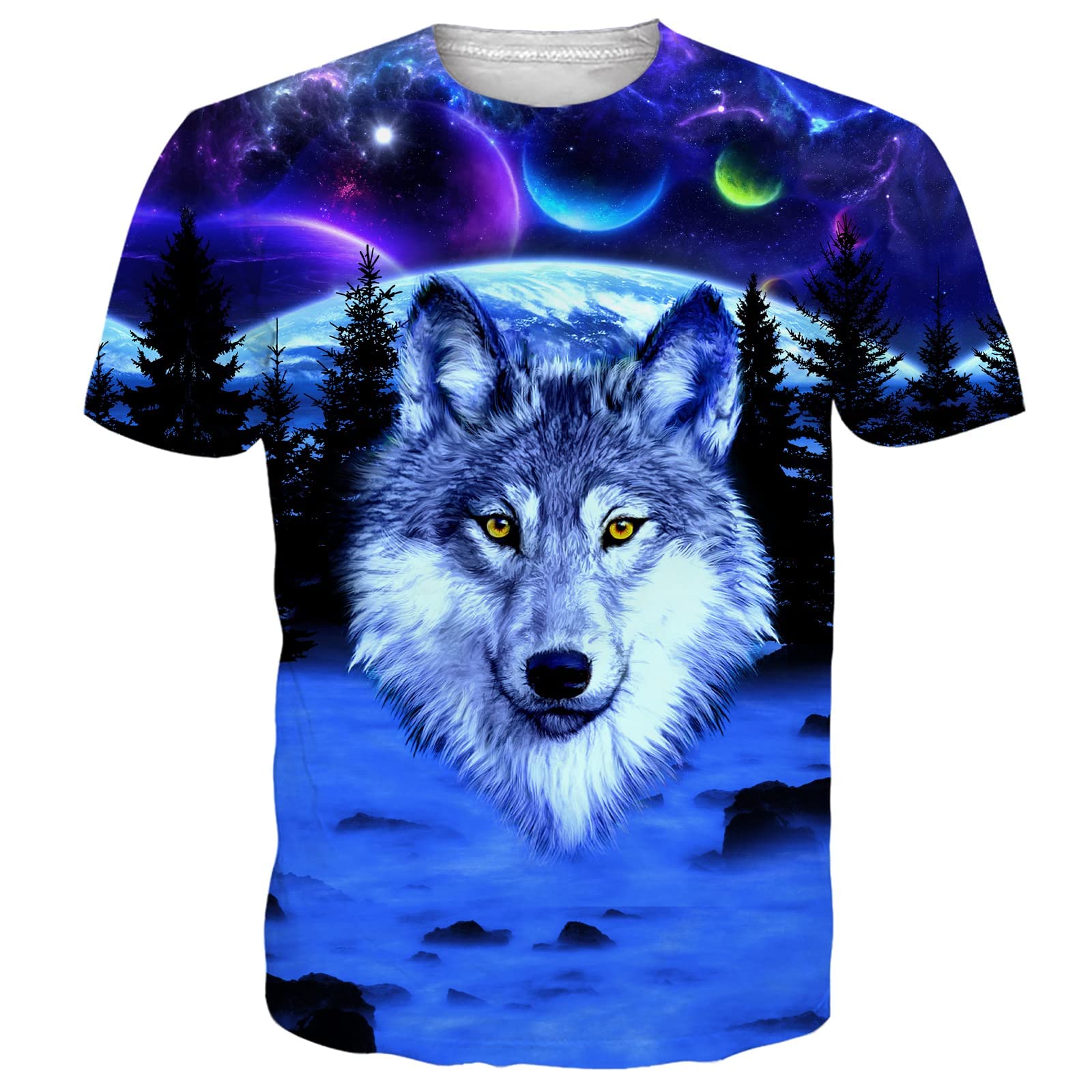 NEWISTAR Unisex 3D Printed Summer Casual Short Sleeve T Shirts Tees