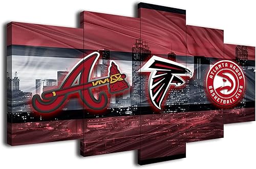 Atlanta City - Póster del equipo deportivo de la ciudad de Atlanta, lienzo deportivo, patrón artístico de pared, diseño Art Deco para decoración del