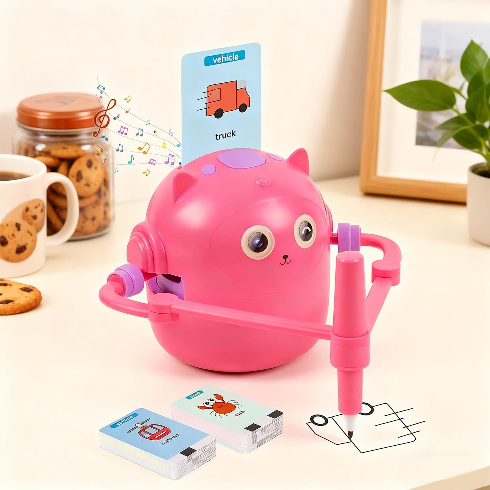 Robot Rysujący Zabawka Dla Dzieci Interaktywny Z Głosowym Instruktażem | Edukacyjny Zestaw Do Rysowania Dla Dzieci Do Pokoju Dziecięcego Szkół Imprez Chłopców Dziewczynek Przedszkolaków