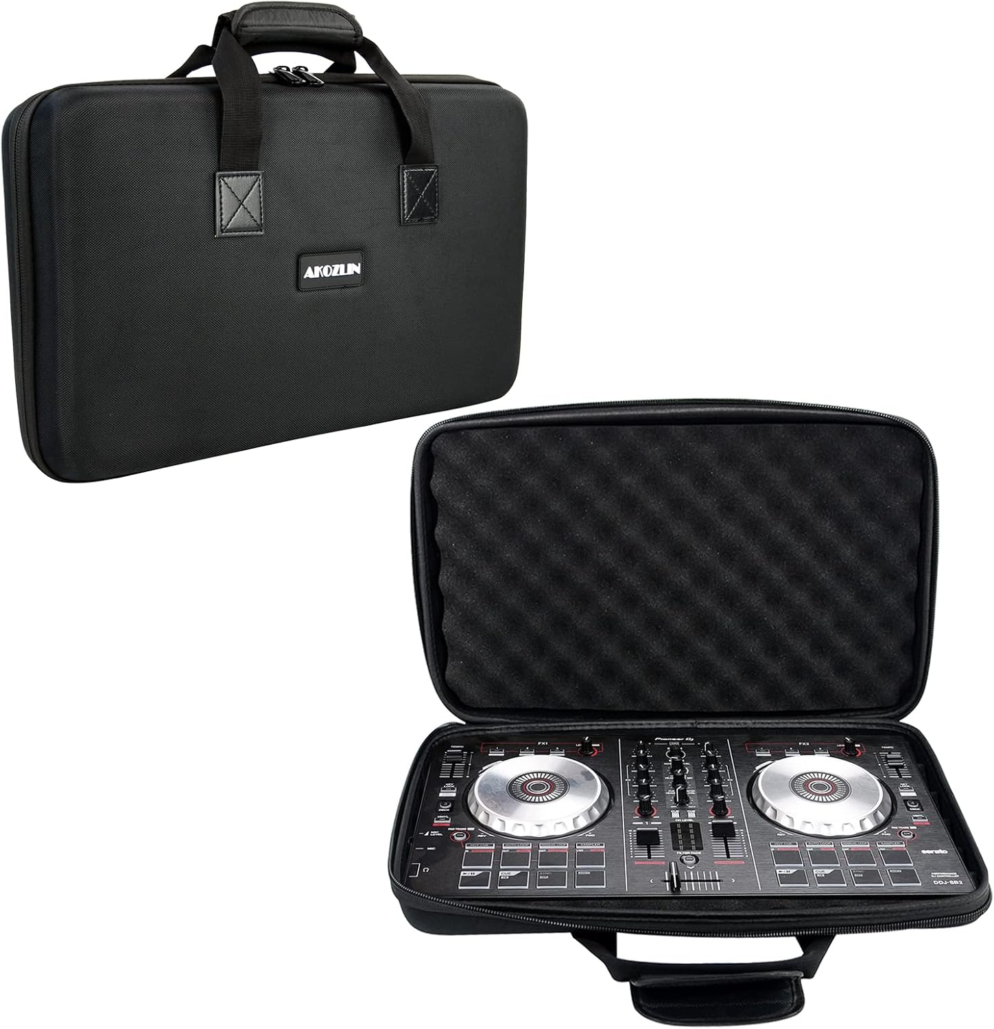 AKOZLIN Double Sponge Protective EVA Hard Case for Pioneer DJ DDJ-SB2 / DDJ-SB3 SB RB 400 Portable 2-channel Performance DJ Controller