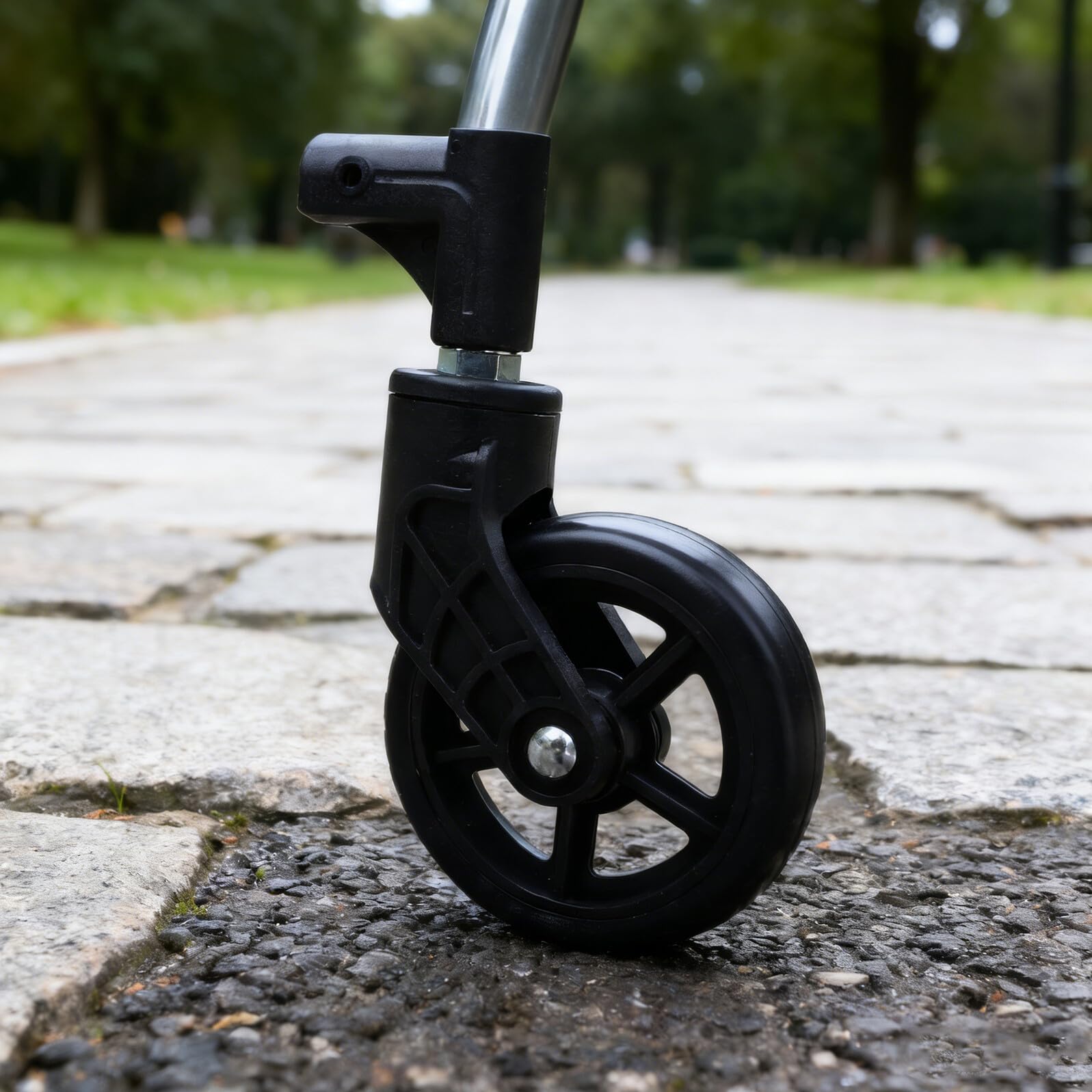 Ruedas de repuesto duraderas para carritos de la compra, ruedas de plástico resistentes con características de reducción de ruido para carros plegables y uso en supermercados