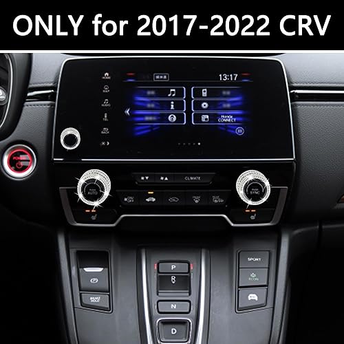 Miniatura 4 de TOMALL Accesorios brillantes para automóvil, fundas para perilla de CA compatibles con Honda CRV 2017-2022, calcomanías para aire acondicionado,
