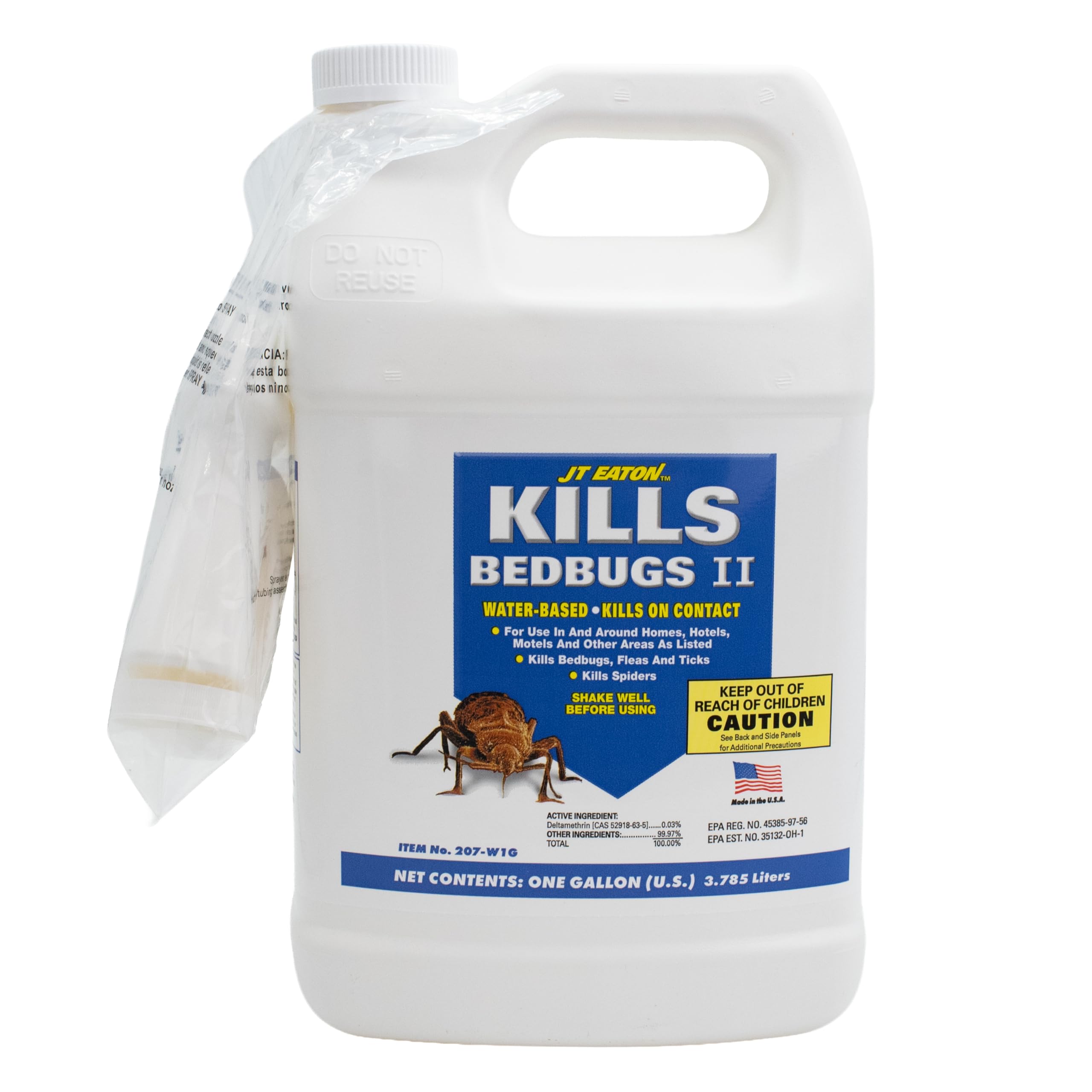 Kills Bedbugs II Spray, Water Base, Gallon with Sprayer – Professional-Grade Bed Bug Treatment – Water-Based Formula Safe for Mattresses, Furniture & Upholstery – Fast-Acting, Easy Application