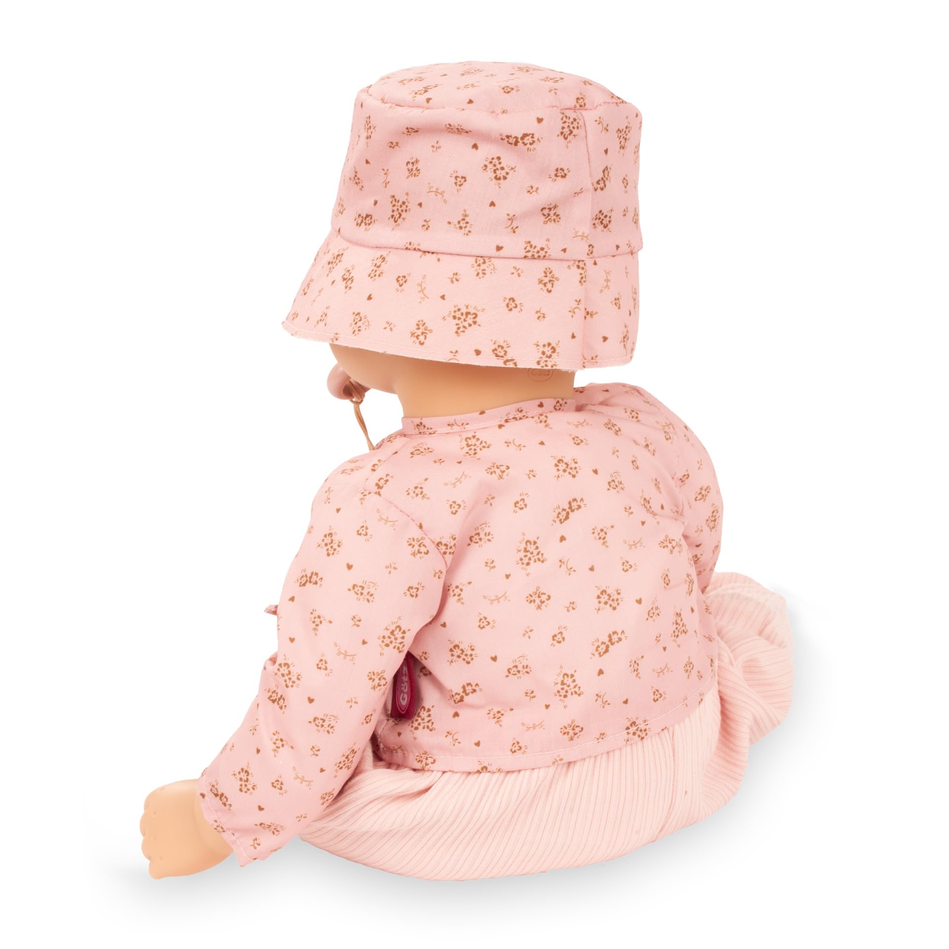 Götz 2661057 Cookie Millefleur poupée 48 cm poupée bébé Yeux Bruns dormeurs | 9 pièces, sans cheveux, corps souple, dès 3 ans, lavable, avec tétine, attache-tétine et couche