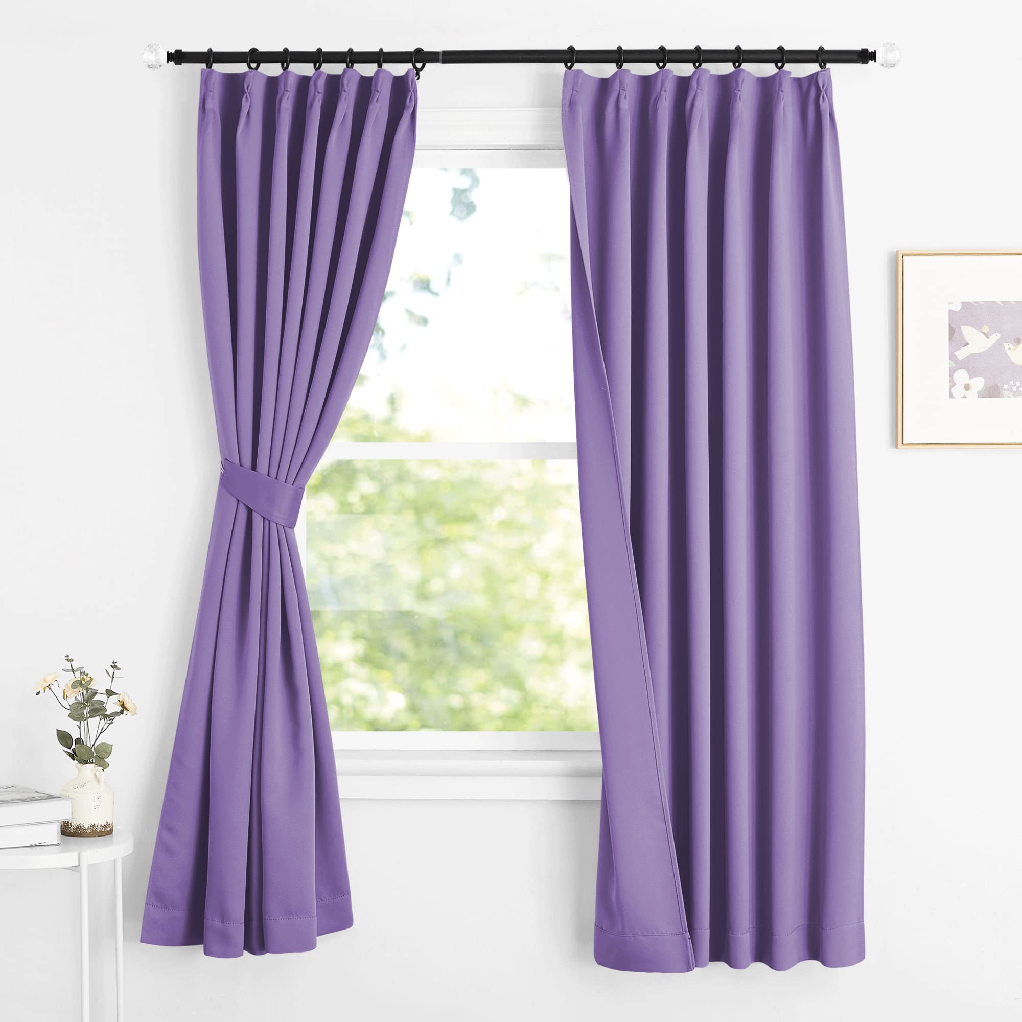 Amazon｜NICETOWN カーテン 遮光 1級 防音 防寒 厚手 幅100cm丈178cm