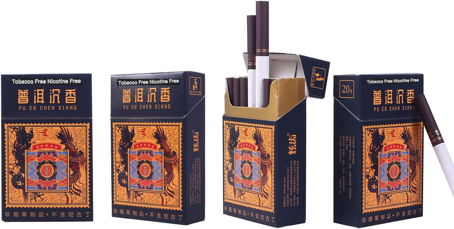 Herbal Cigarettes - Tobacco and Nicotine Free-Made from Pure Herbs with Added Honey- 2 Packs and 4 Packs (4 Packs 80 Smokes)