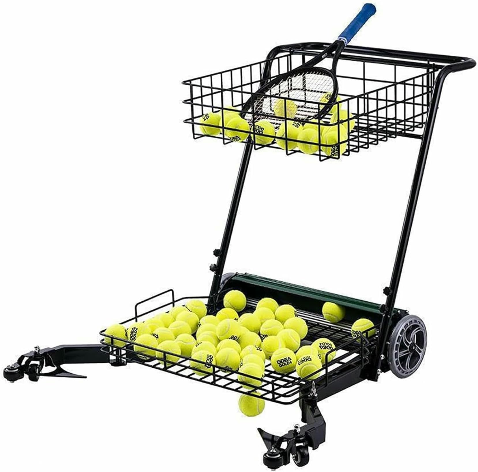 Carrello automatico per raccogliere palline da tennis, contiene 300 palline per un allenamento efficiente in palestre e impianti sportivi