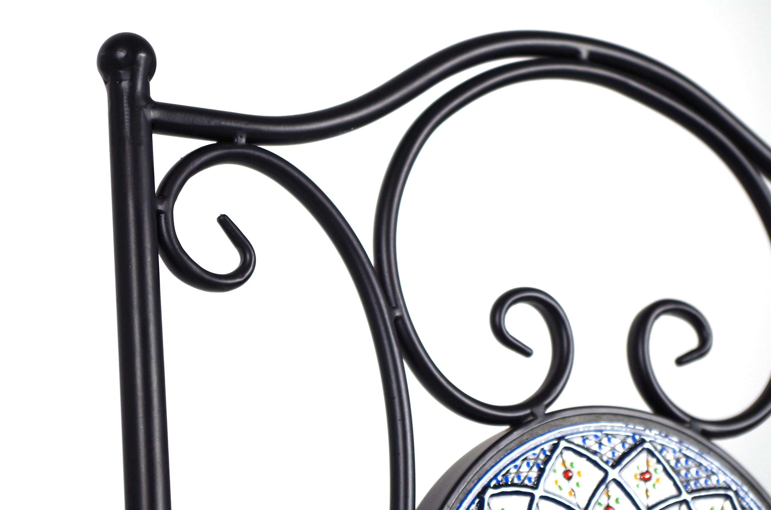 Kobolo Gartenstuhl Klappstuhl Metallstuhl Mosaikoptik weiß 92 cm Blau