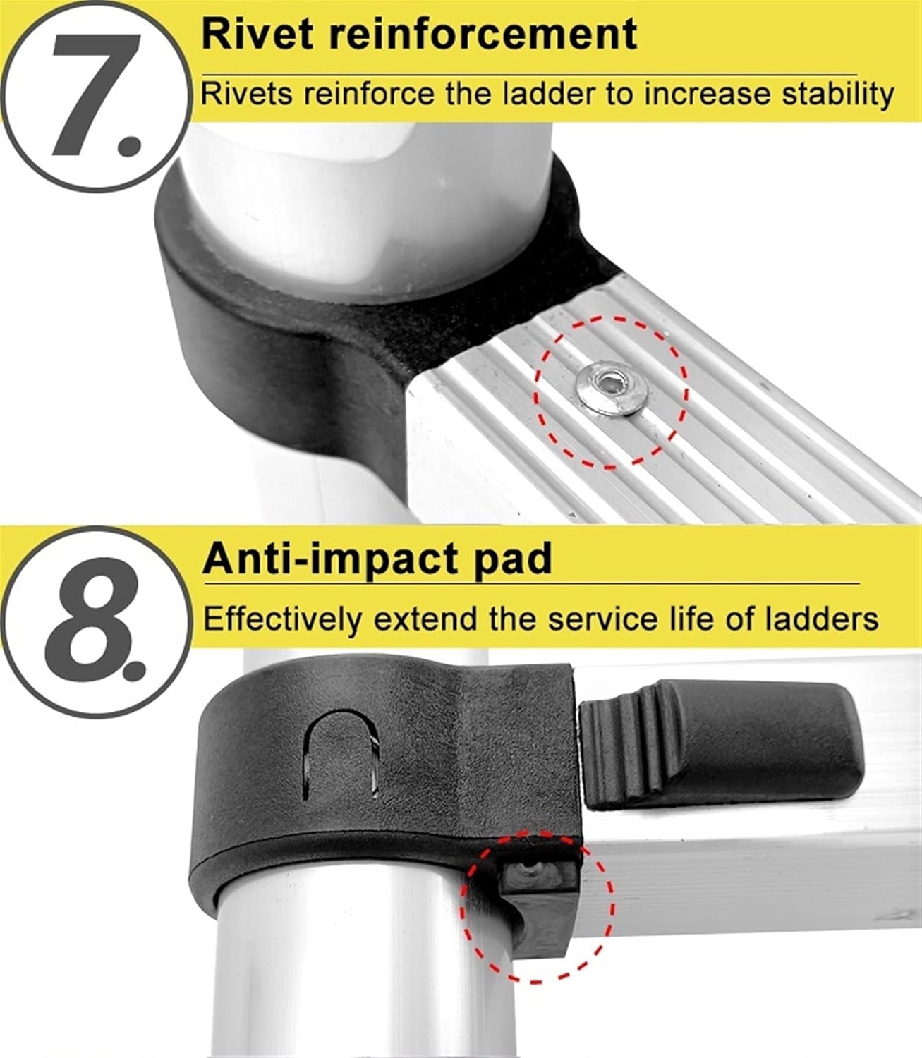 Telescoping Ladder for 8m/ 7m/ 6.2m/ 5m/ 4m/ 3.8m/ 2.6m Rooftop Tent, Aluminum Extension Telescopic Ladders for Loft RV Attic Home, Load 150kg (Size : 1.4m/4.6ft) Star of Light