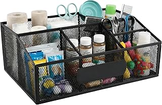 Dog Storage Organizer for Pet Nursing Supplies,Pet Medicine Container,6 Compartments Storage Caddy for Dog Cat Feeding Bottle/Pill Shooter/Dogs Whelping Kit/Grooming Tools
