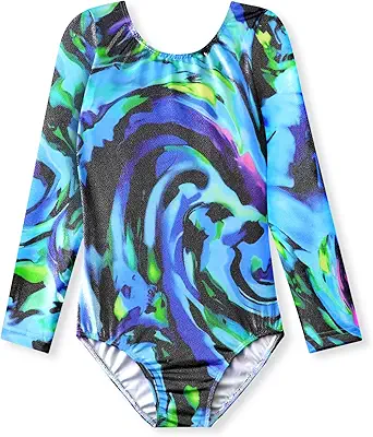 HOZIY Gymnastics Leotards for Girls Unicorn Pink Purple Sparkly Dancewear Activewear Quick Dry