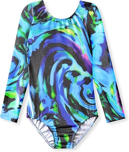 HOZIY Gymnastics Leotards for Girls Unicorn Pink Purple Sparkly Dancewear Activewear Quick Dry