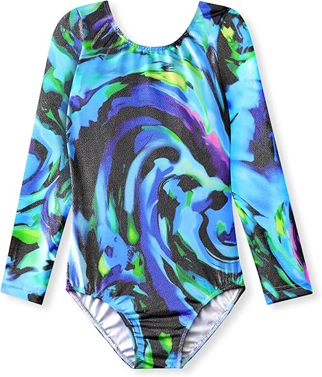 HOZIY Gymnastics Leotards for Girls Unicorn Pink Purple Sparkly Dancewear Activewear Quick Dry
