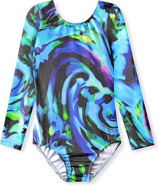 HOZIY Gymnastics Leotards for Girls Unicorn Pink Purple Sparkly Dancewear Activewear Quick Dry