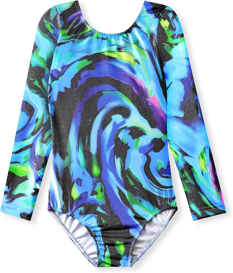 HOZIY Gymnastics Leotards for Girls Unicorn Pink Purple Sparkly Dancewear Activewear Quick Dry