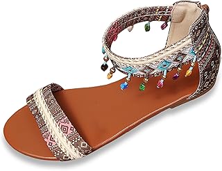 Zapatos de playa para mujer, con cremallera, informales, con cremallera y punta abierta, planos y cómodos