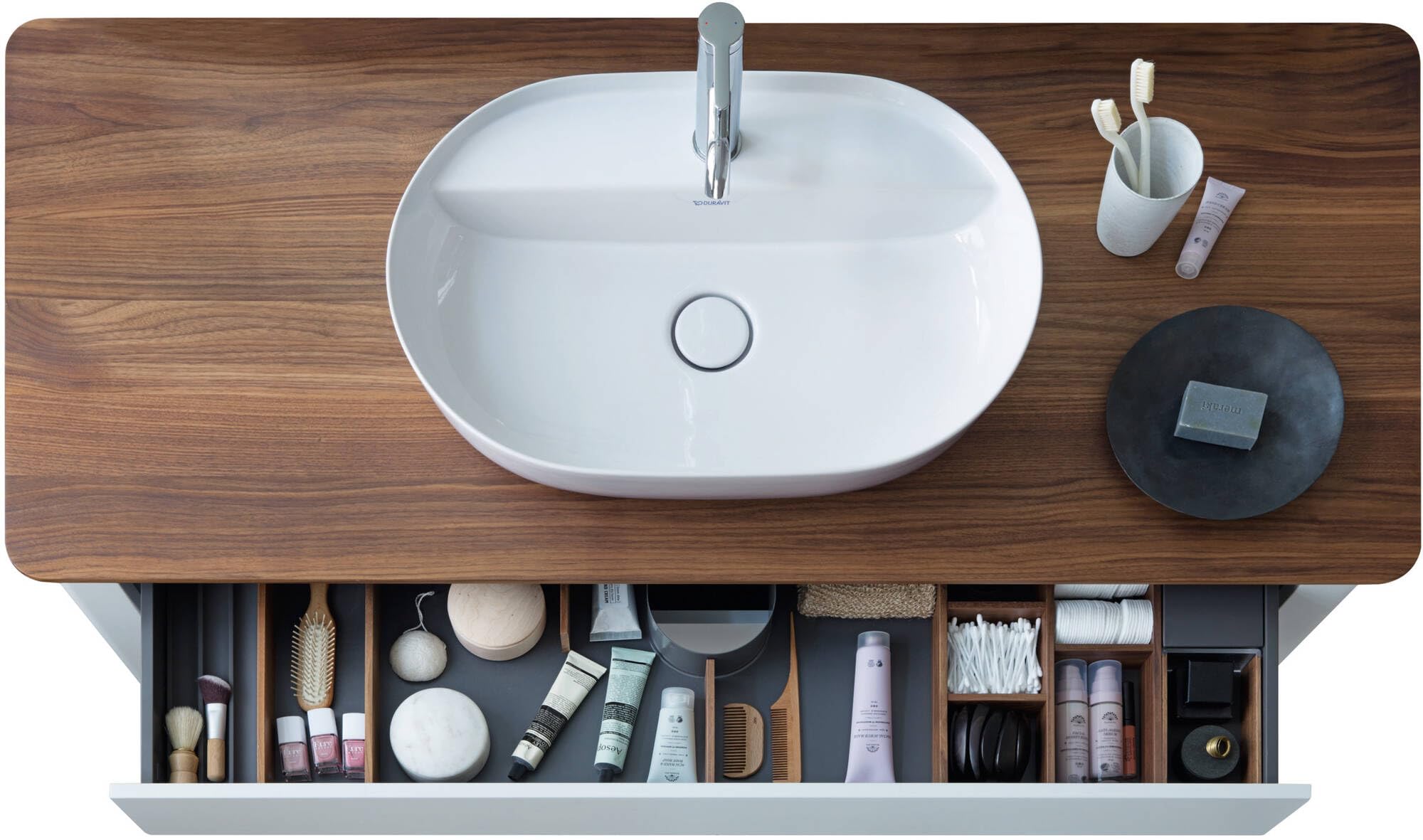 Duravit C.1 Robinet de lavabo taille M (hauteur du bec 86 mm), robinet de salle de bain, robinet de lavabo avec cartouche en céramique, chromé