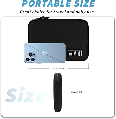Miniatura 3 de Organizador de electrónica, bolsa organizadora de cables de viaje, bolsas organizadoras de cables portátiles, estuche de almacenamiento de