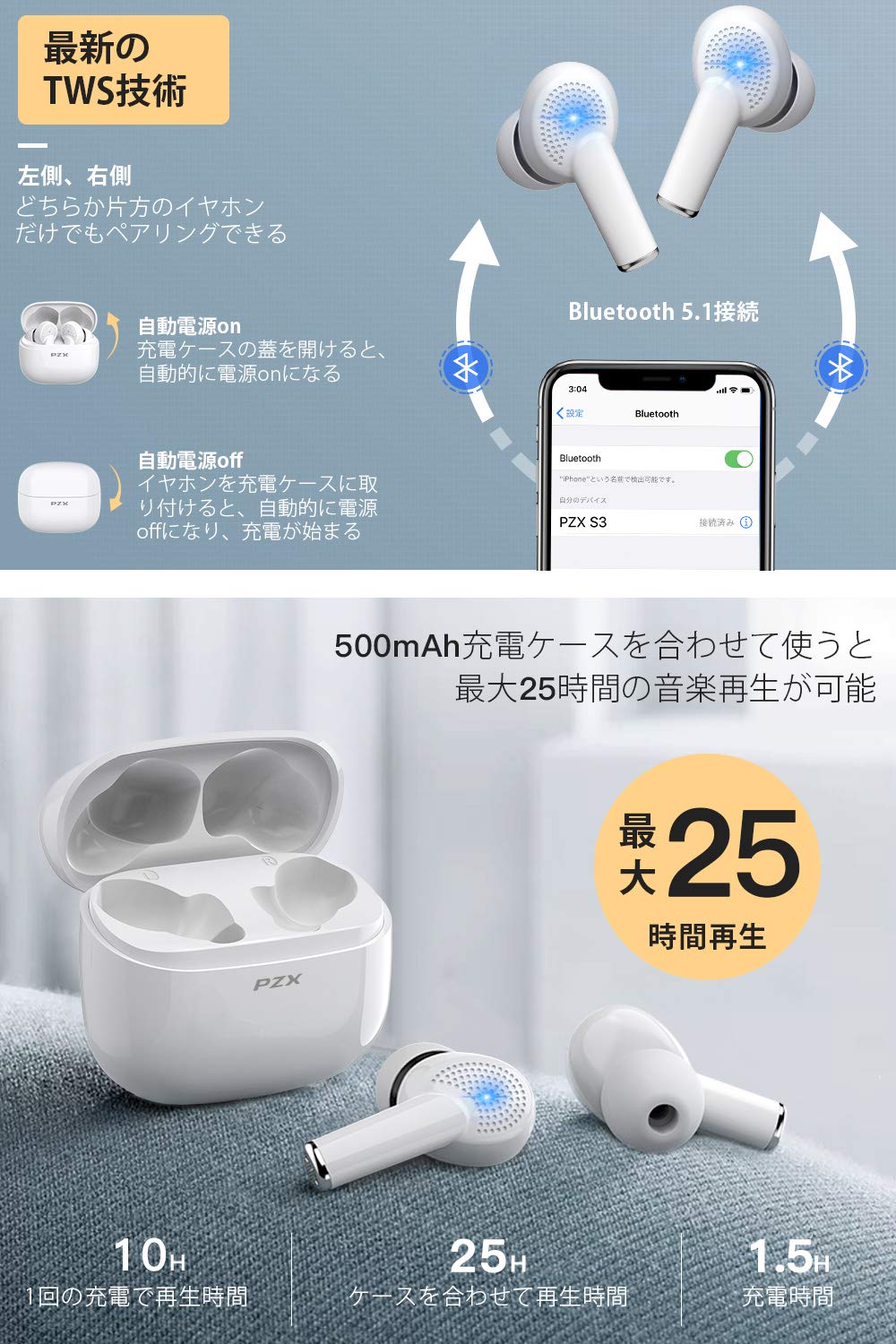 Amazon.co.jp: 【CVC8.0+ ENCデュアルマイク】 Bluetooth