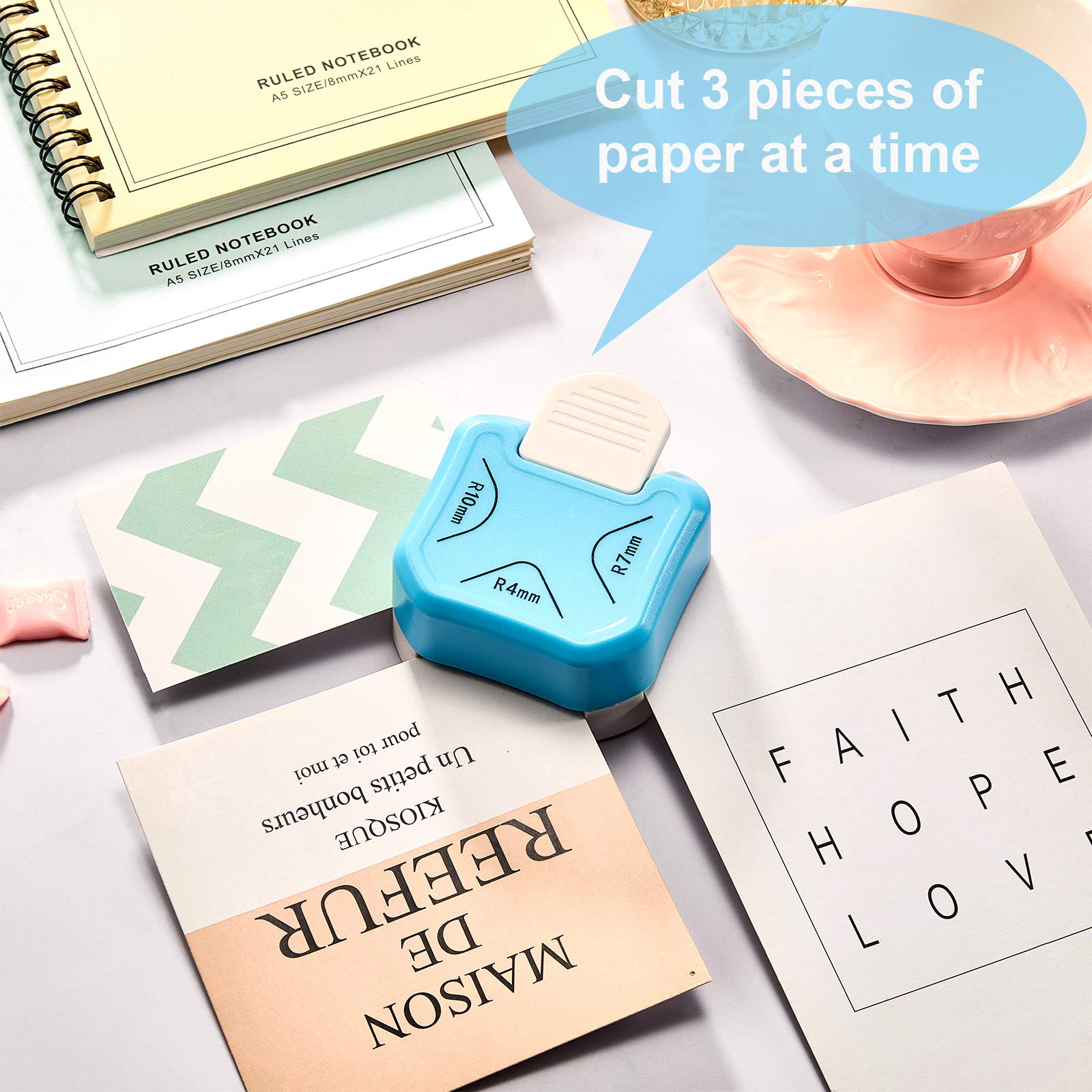 Perforatrice Scrapbooking Perforadora De Esquinas 3 En 1, Radio De Corte R7 Mm+r10 Mm, | Cuotas Sin Interés Perforatrice Etiquette