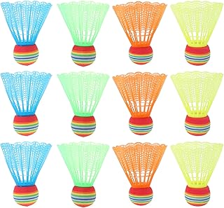 Milisten 12pcs Outdoor Shuttlecocks Sports Shuttlecocks Colorful Shuttlecocks Training Badminton Balls Hight Badminton Nylon Shuttlecocks Badminton Nylon Child Indoor Rainbow Ball