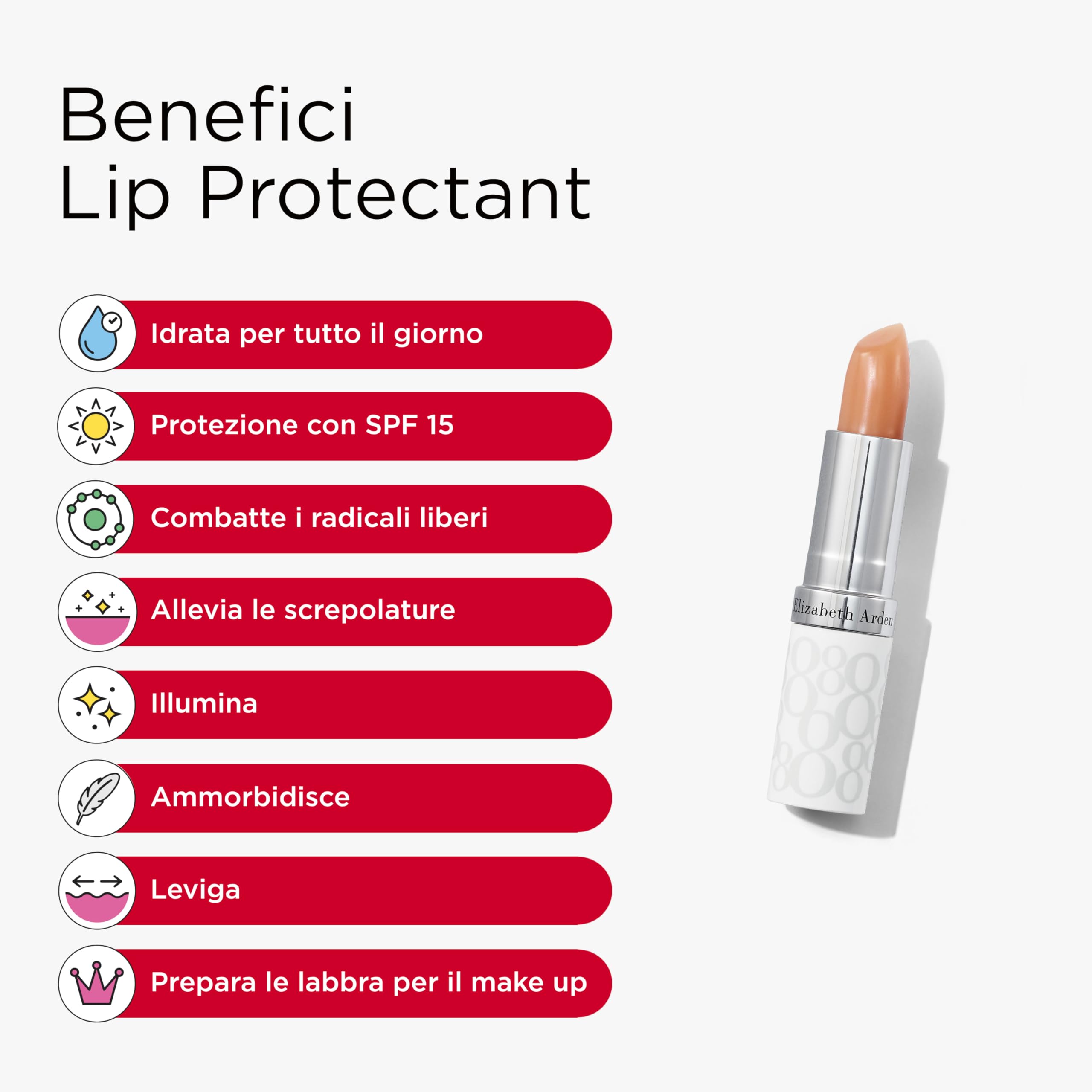 Elizabeth Arden - Eight Hour Nourishing Skin Essentials Set 3 Pezzi, Skin Protectant, Burrocacao SPF 15 e Crema Mani Idratante, Skincare Lenitiva per Mani, Labbra e Corpo con Crema Viso