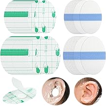 100 Pieces Waterproof Ear Stickers for Children Adults, Waterproof Adhesive Ear Protection Disposable Ear Covers, Ultra-Thin Clear Ear Stickers for Shower and Swimming