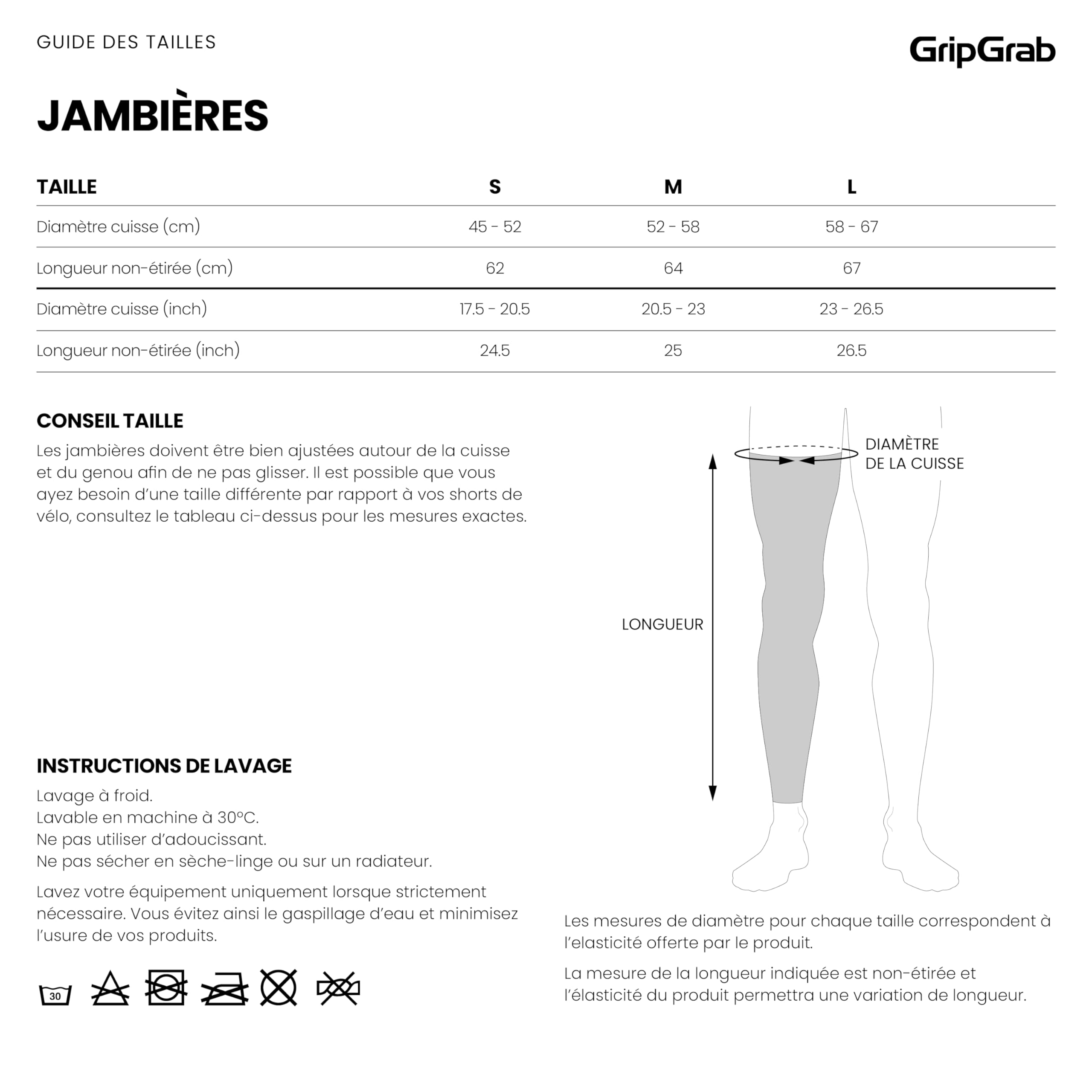 GripGrab Jambières Vélo Intempéries AquaRepel 2 Manchettes de Jambes de Cyclisme Résistant à l'eau