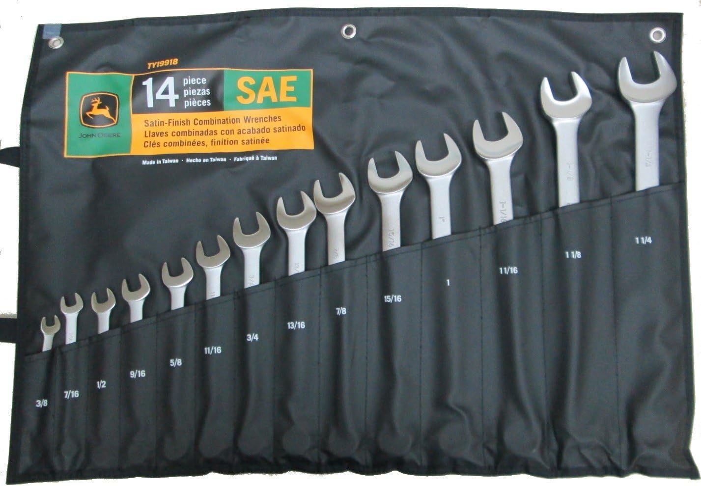 John Deere SAE Combination Wrench Set 14 Pieces - TY19918