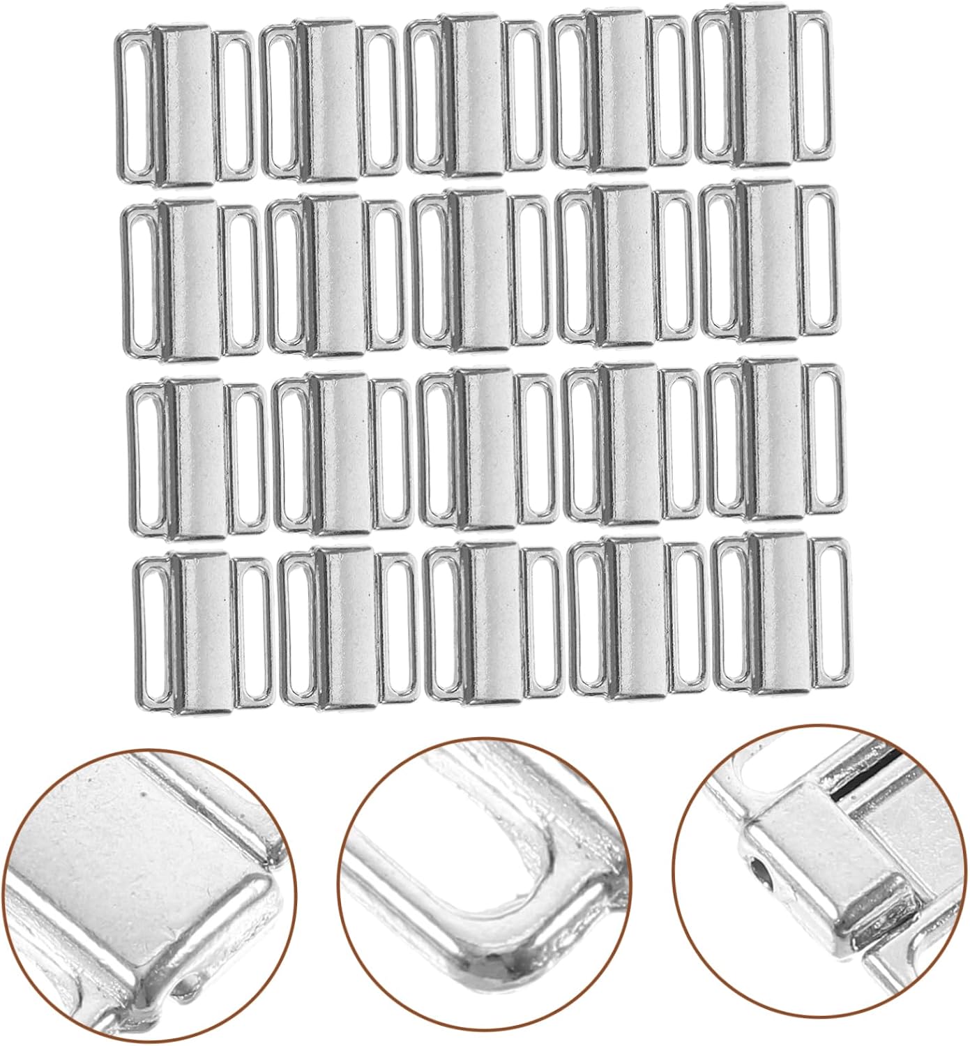 STOBOK 2sets Clasps Hooks - Shoulder Strap Buckles for Women Silver Front Closure Clips and Lightweight Accessories Essential Wardrobe
